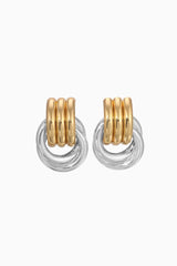 Heaven Mayhem Mini Knot Mixed Metal Earrings