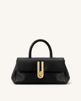 Evania U-Lock Top Handle Bag - Black