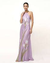 Iris Floral Print Halter
Maxi Dress - Lavender