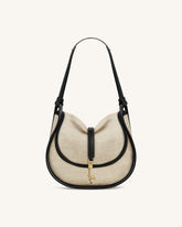 Arla Small Hobo Bag - Black Canvas