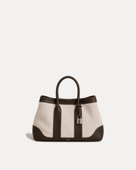 Mila Canvas Tote Bag - Brown
