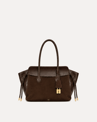Marley Faux Suede Tote - Brown