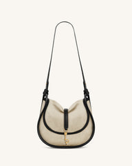 Arla Small Hobo Bag - Black Canvas