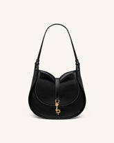 Arla Small Hobo Bag - Black Pebbled