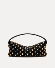 Nova Studded Shoulder Bag - Black