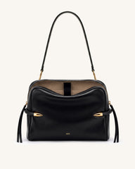 Callie Tusk Detail Shoulder Bag - Black