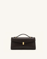 Delphine Top Handle Bag - Dark Brown