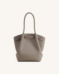 Hana Column Tote Bag - Taupe