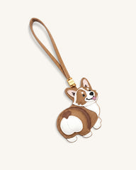 Corgi Bag Charm - Tan Multi