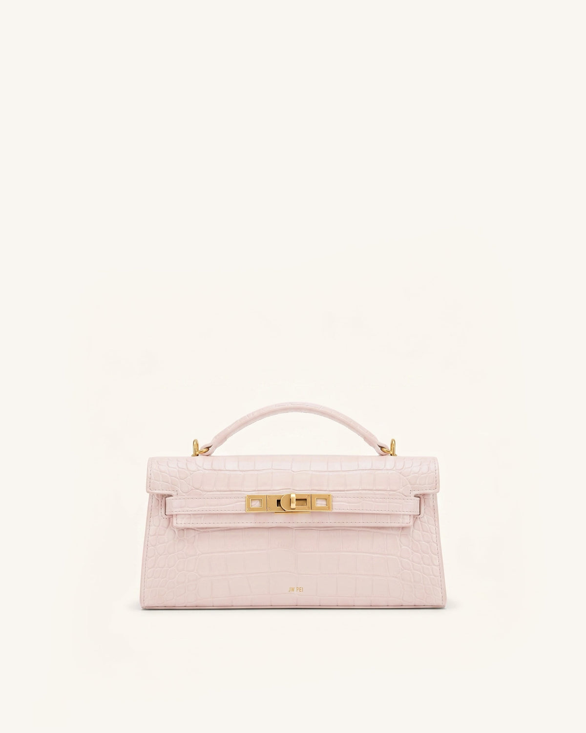 Noor Top Handle Bag - Pink Croc
