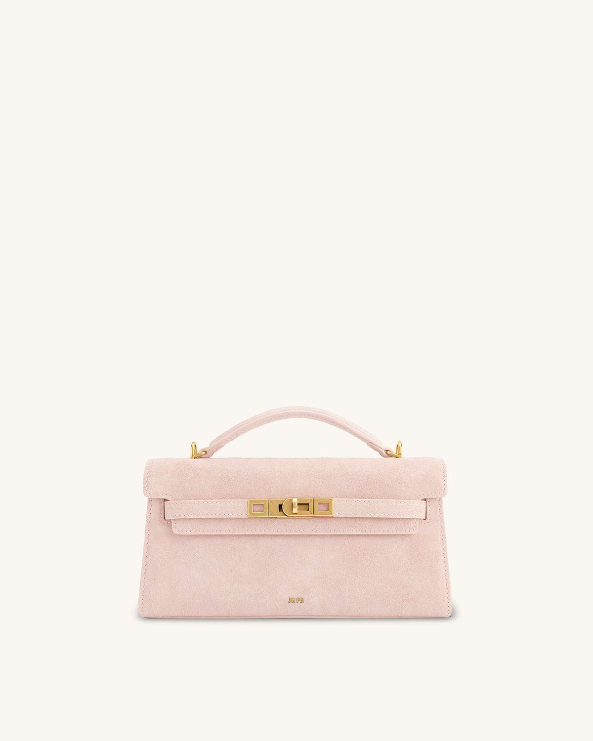 Noor Faux Suede Top Handle Bag - Pink