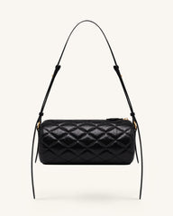 Lucienne Dachshund Quilted Chain Shoulder Bag - Black