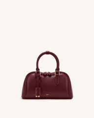 Rosalie Bowler Top Handle Bag - Dark Burgundy