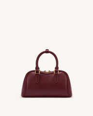 Rosalie Bowler Top Handle Bag - Dark Burgundy
