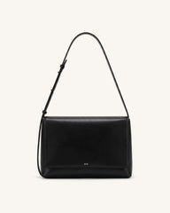 Isolde Flap Shoulder Bag - Black
