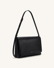 Isolde Flap Shoulder Bag - Black