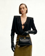 Carmen Top Handle Bag - Black