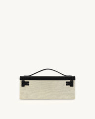 Bria Structured Top Handle Bag - Black Canvas