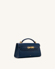 Noor Top Handle Bag - Navy Blue