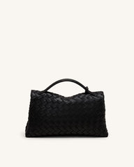 Celeste Woven Envelope Bag - Black