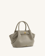 Hana Mini Faux Suede Tote Bag - Gray
