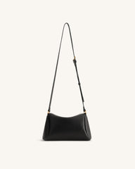 Greta Twist-Lock Crossbody Bag - Black