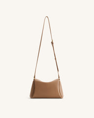 Greta Twist-Lock Crossbody Bag - Brown