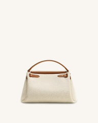 Carmen Top Handle Bag - Brown Canvas