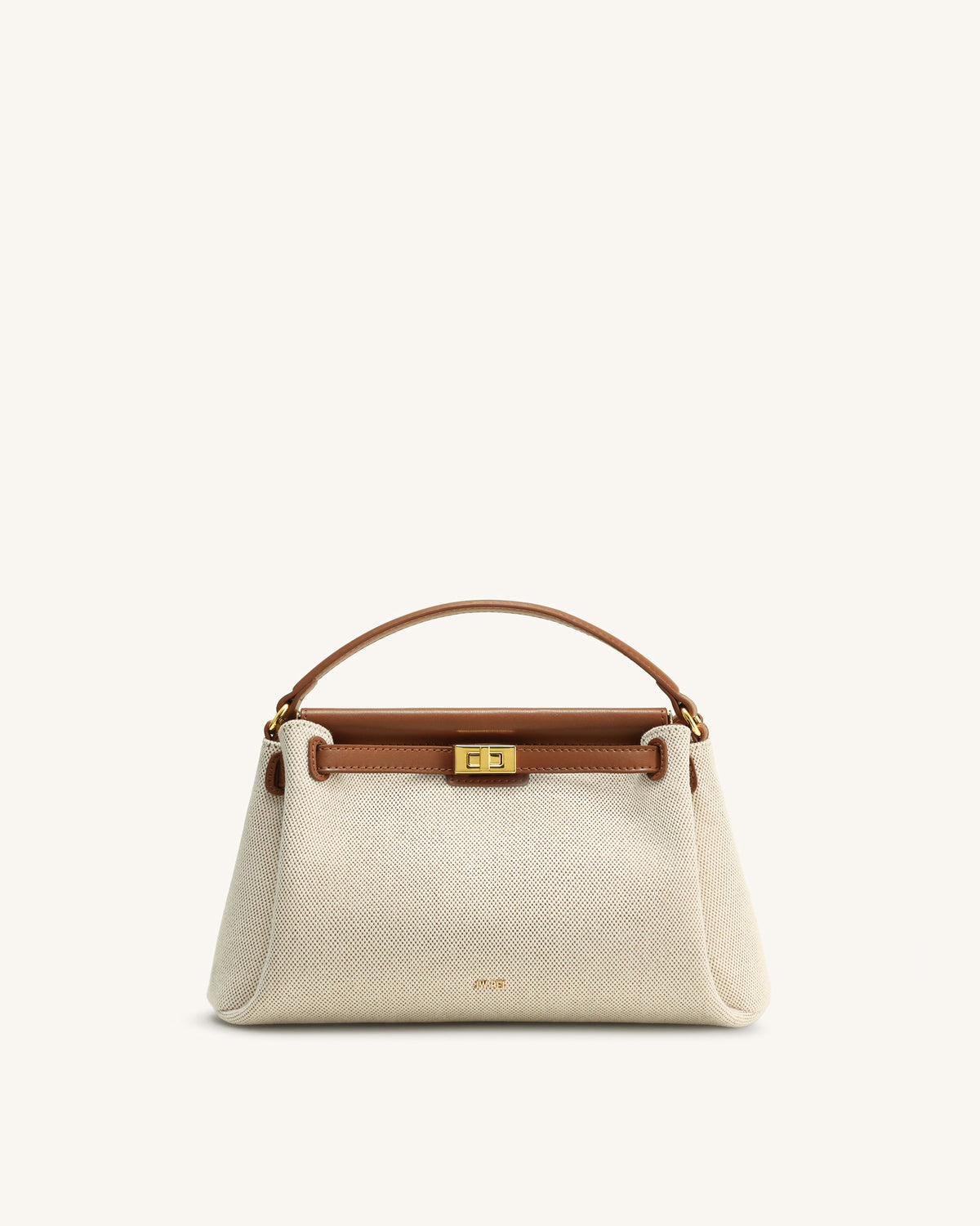 Carmen Top Handle Bag - Brown Canvas