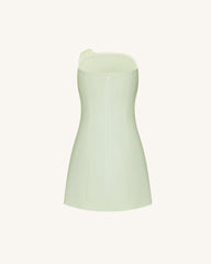 Iris Floral Print Strapless Dress - Green