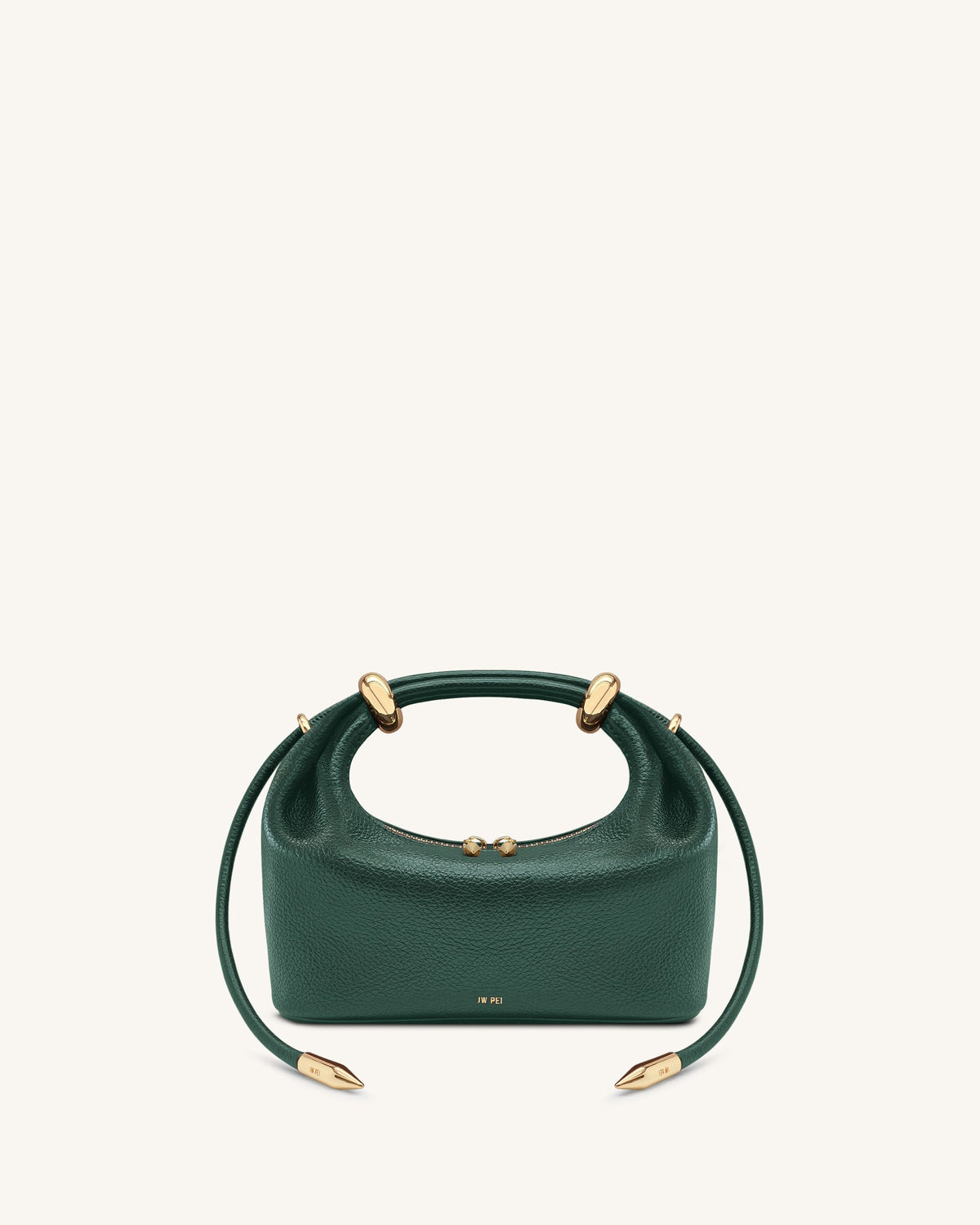 Ellie Metal Ring Embellished Top Handle Bag - Forest Green