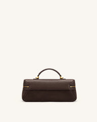 Cleo Faux Suede Vanity Bag - Dark Brown
