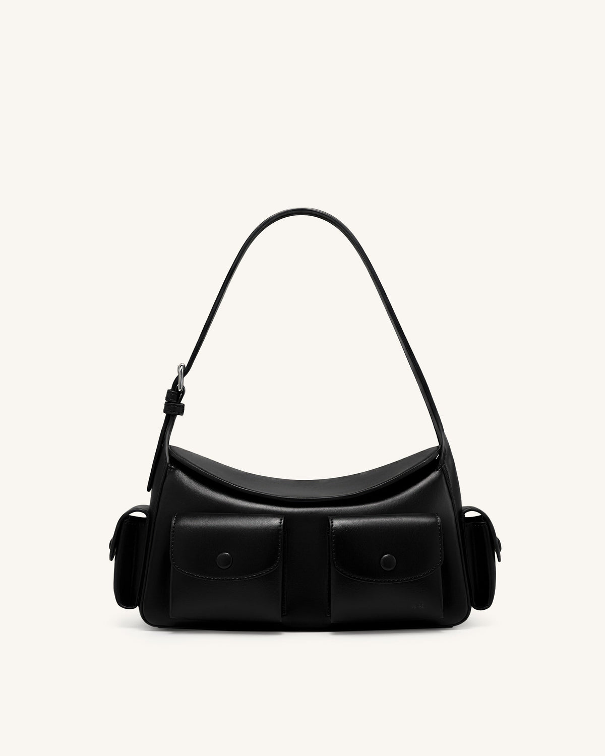 Corinne Multi-Pocket Shoulder Bag - Black