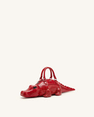 Jayden Crocodile Novelty Handbag - Red
