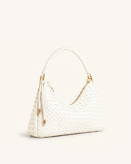 Lorena Woven Shoulder Bag - Ivory