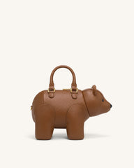 Bernie Bear Top Handle Bag - Brown