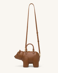 Bernie Bear Top Handle Bag - Brown