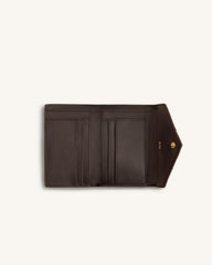 Celeste Woven Textured Envelope Wallet - Chocolate