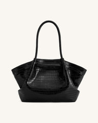Hana Large Tote Bag - Black Croc