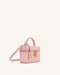 Cleo Box Shape Top Handle Bag - Pink