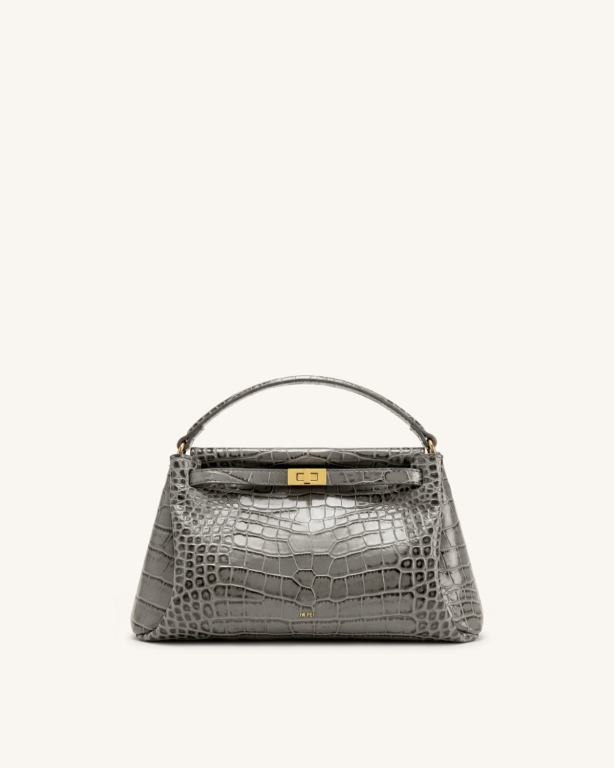 Carmen Top Handle Bag - Grey Croc