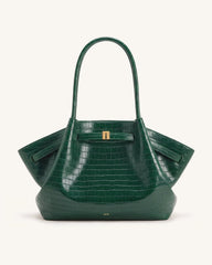 Hana Large Tote Bag - Green Croc