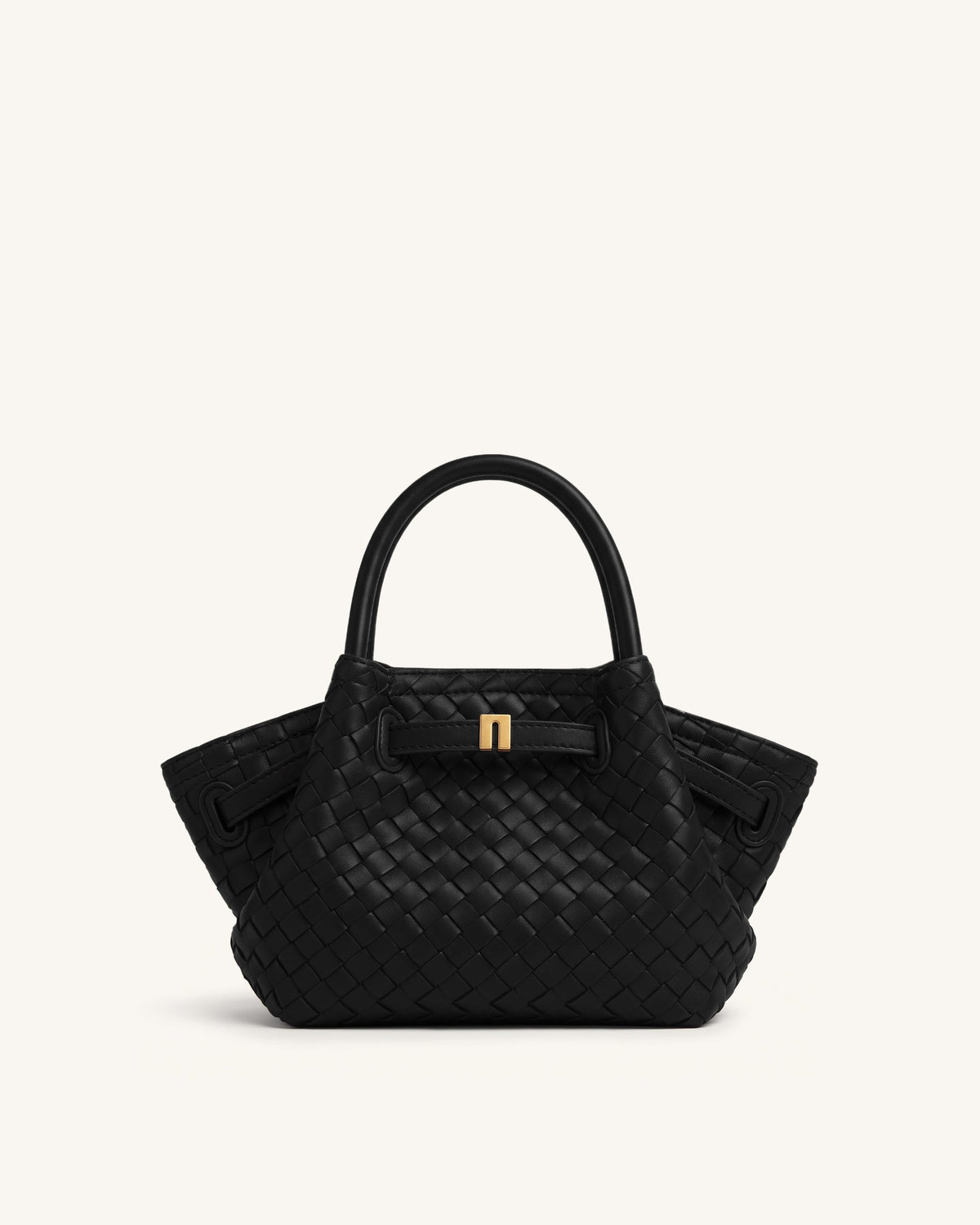 Hana Mini Weave Tote Bag - Black