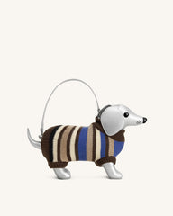 Addison Dachshund Handbag - Silver