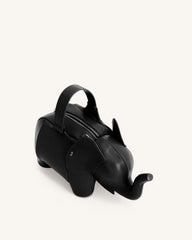 Claire Elephant Shaped Handbag - Black