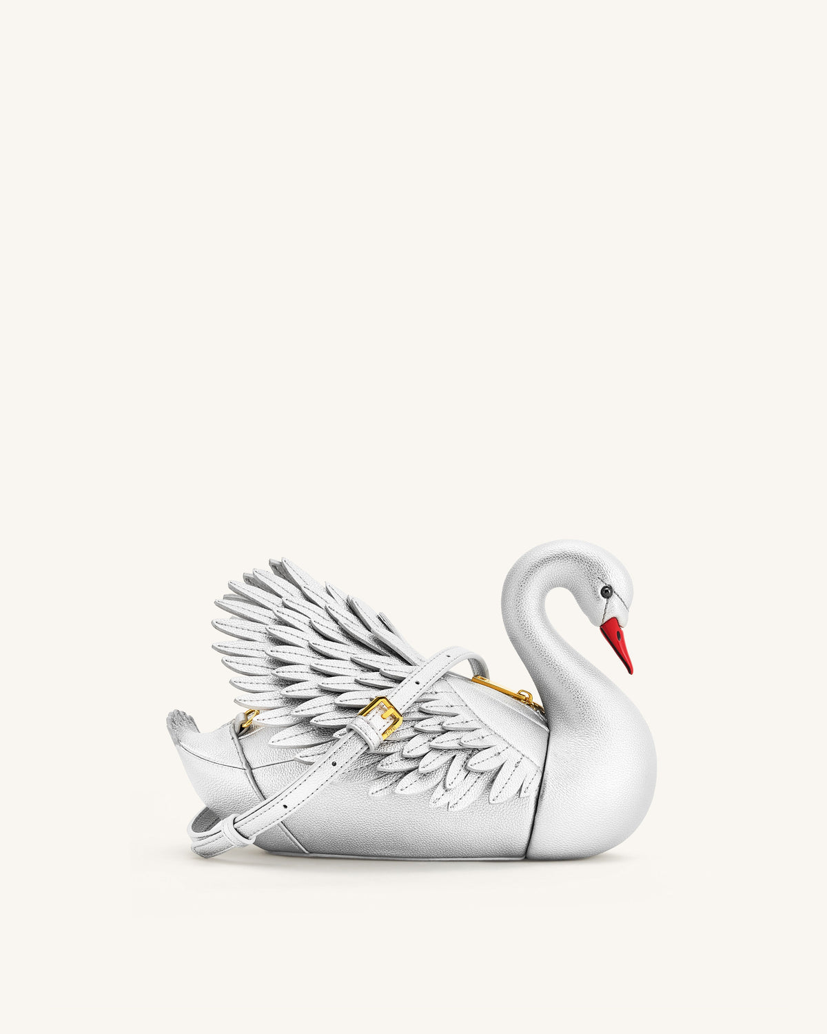 Alani Swan Shaped Crossbody Bag - Silver