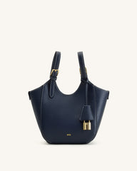 Ines Padlock Tote Bag - Navy