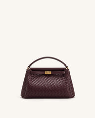 Carmen Woven Top Handle Bag - Vintage Red