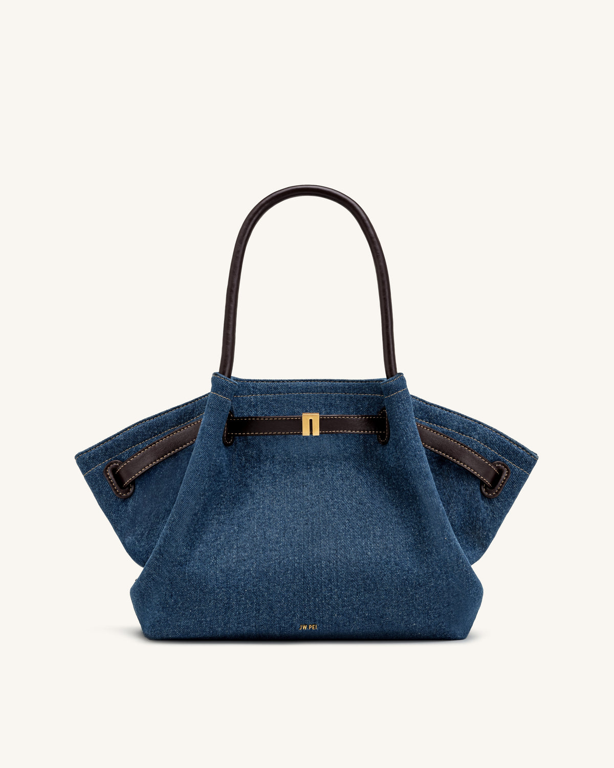 Hana Medium Denim Tote Bag - Blue Denim