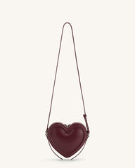 Arlene Heart Shaped Bag - Claret